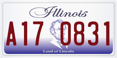 IL license plate A170831