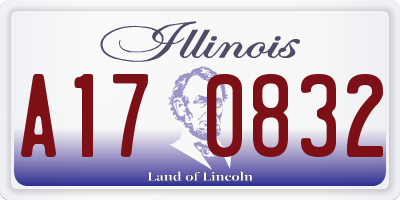 IL license plate A170832