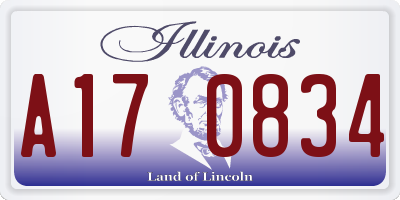 IL license plate A170834