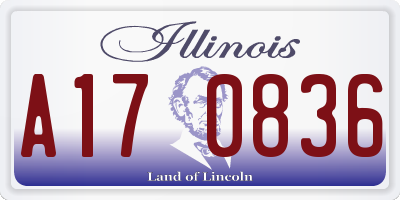 IL license plate A170836