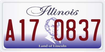 IL license plate A170837
