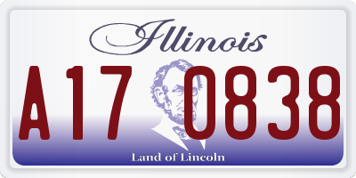 IL license plate A170838