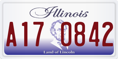 IL license plate A170842