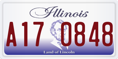 IL license plate A170848