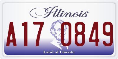 IL license plate A170849