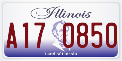 IL license plate A170850