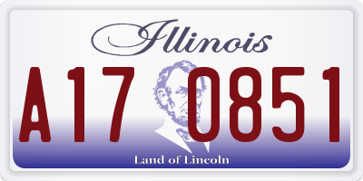 IL license plate A170851