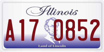 IL license plate A170852