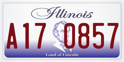 IL license plate A170857