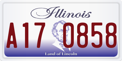 IL license plate A170858