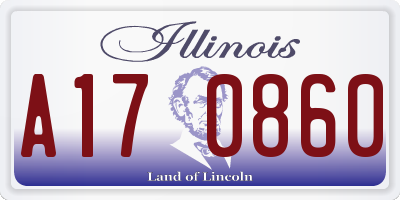 IL license plate A170860