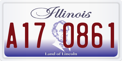 IL license plate A170861