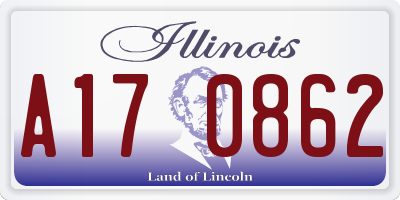 IL license plate A170862
