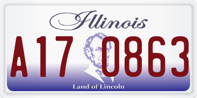 IL license plate A170863