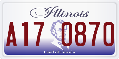 IL license plate A170870