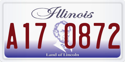IL license plate A170872