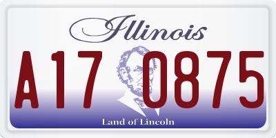 IL license plate A170875