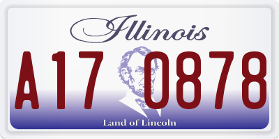IL license plate A170878