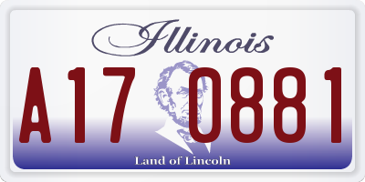 IL license plate A170881