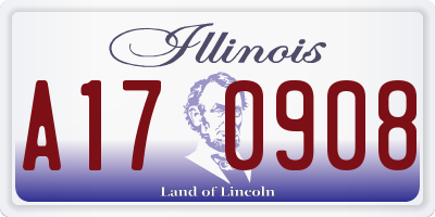 IL license plate A170908