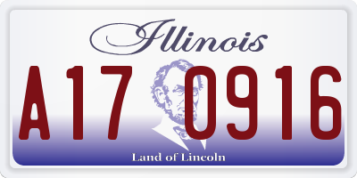 IL license plate A170916