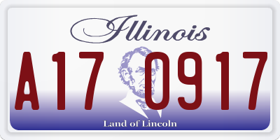 IL license plate A170917