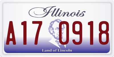 IL license plate A170918