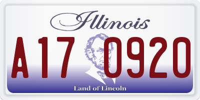 IL license plate A170920