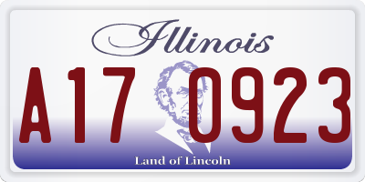 IL license plate A170923