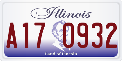 IL license plate A170932
