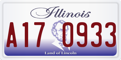 IL license plate A170933