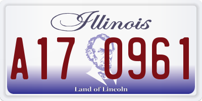 IL license plate A170961