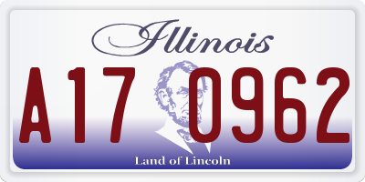 IL license plate A170962