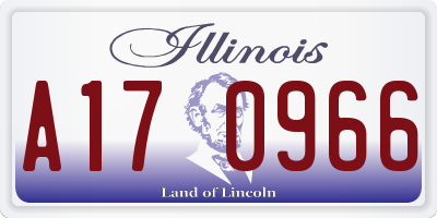 IL license plate A170966