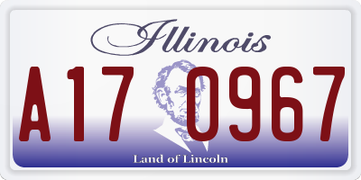 IL license plate A170967