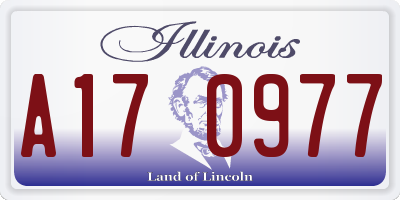 IL license plate A170977