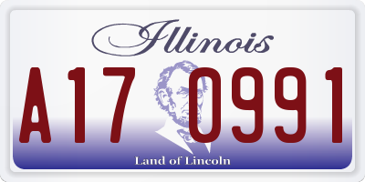 IL license plate A170991