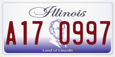 IL license plate A170997