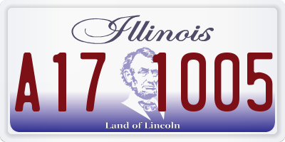 IL license plate A171005