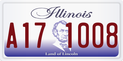 IL license plate A171008