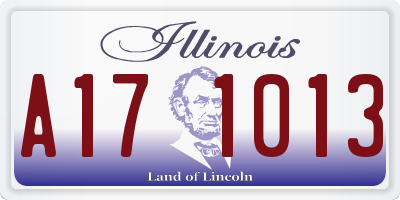 IL license plate A171013