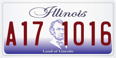 IL license plate A171016