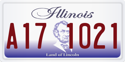 IL license plate A171021