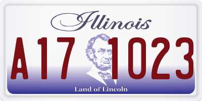 IL license plate A171023