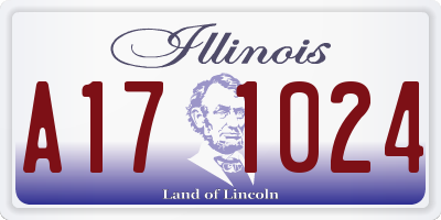 IL license plate A171024