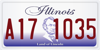 IL license plate A171035