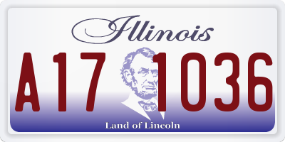 IL license plate A171036