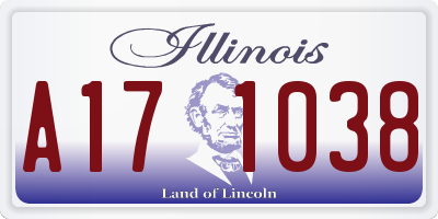 IL license plate A171038