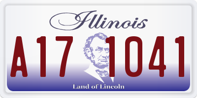 IL license plate A171041