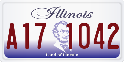 IL license plate A171042
